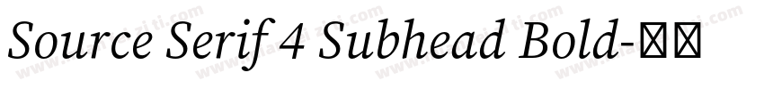 Source Serif 4 Subhead Bold字体转换